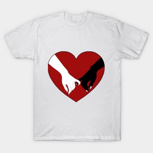 Couple's Pinky Promise heart design T-Shirt